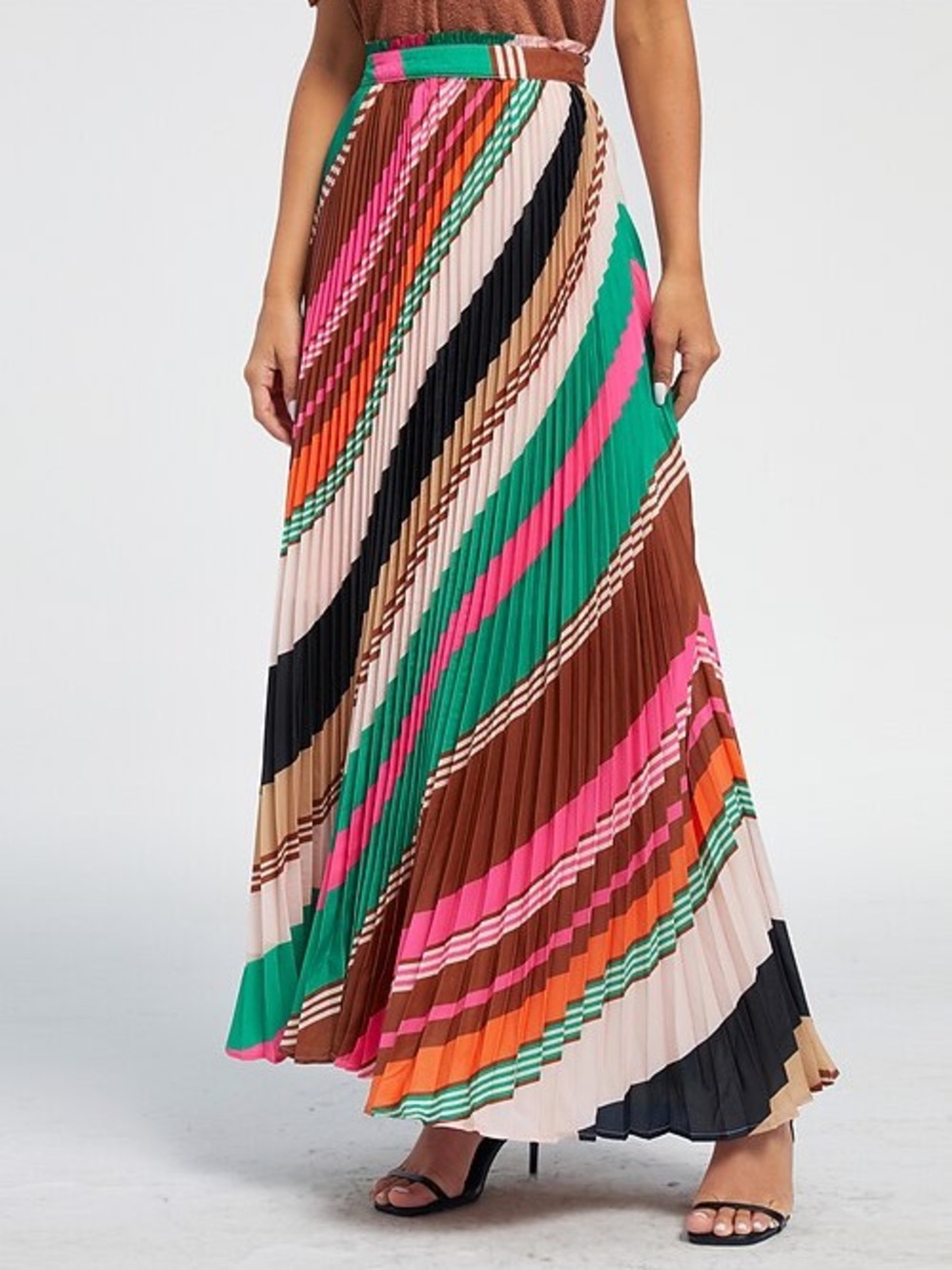 Anthropologie • Maeve The Isobel Silky Pleated Maxi Skirt